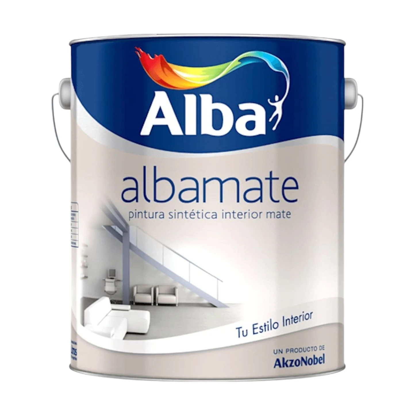 Albamate esmalte mate p/interior blanco x1 lt