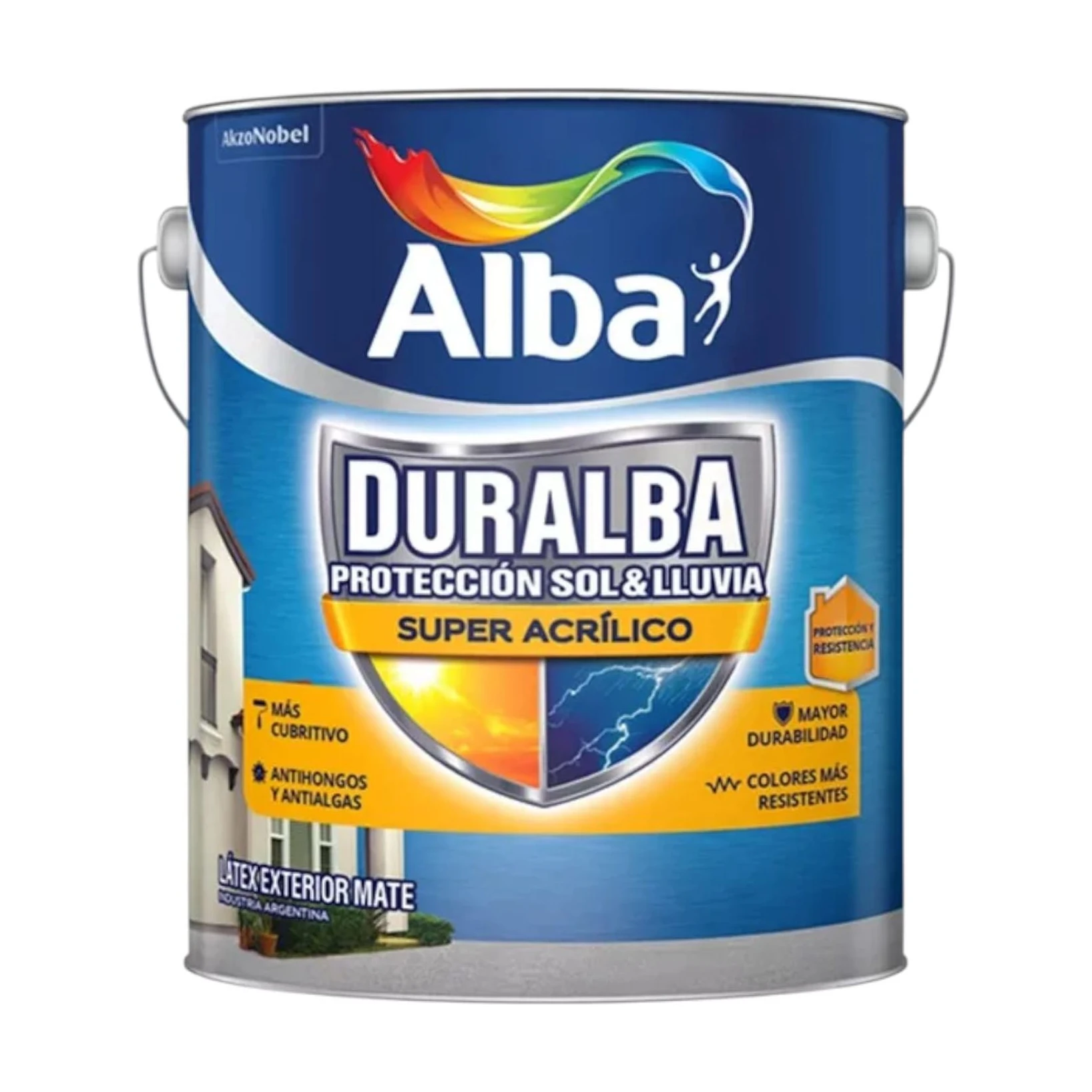Duralba látex exterior acrílico amarillo x4 lt