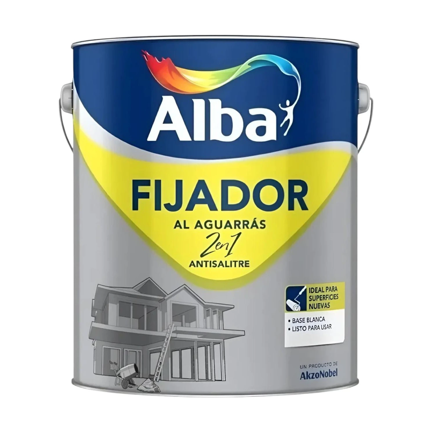 Fijador al aguarras 2 en 1 c/antisalitre blanco x4 lt