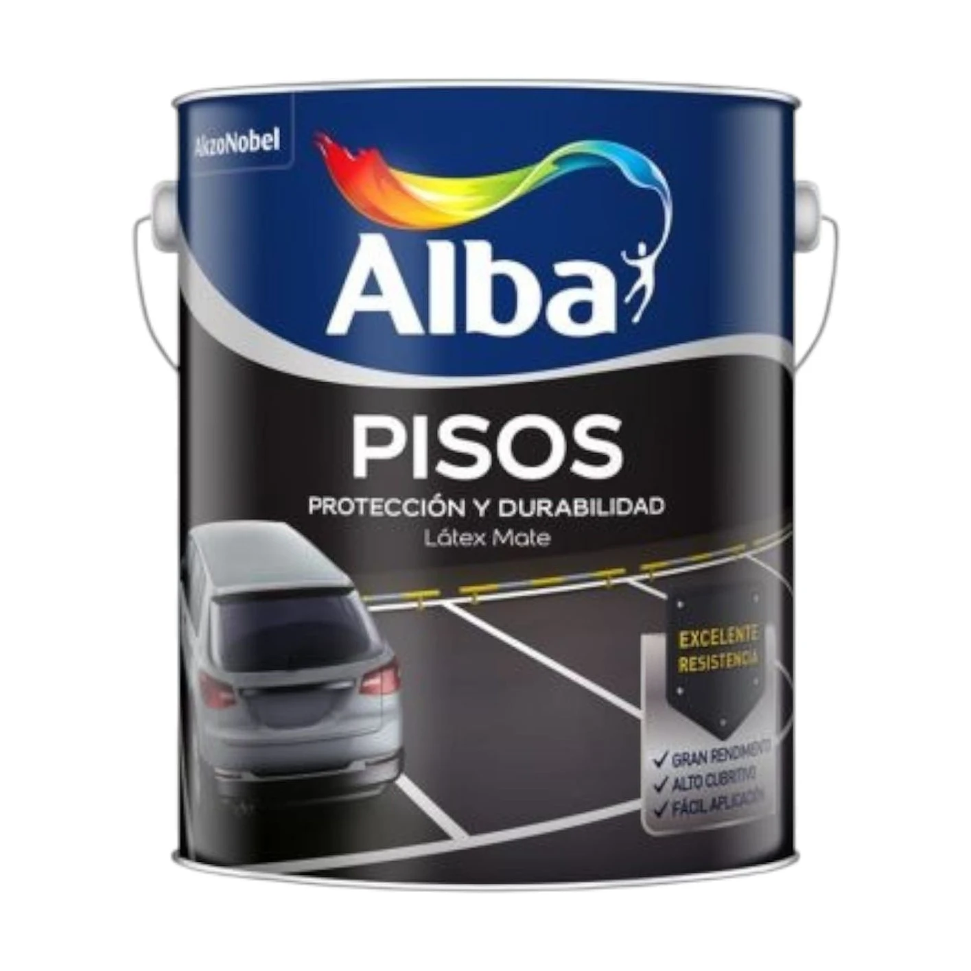 Pintura p/pisos al agua negro x1 lt