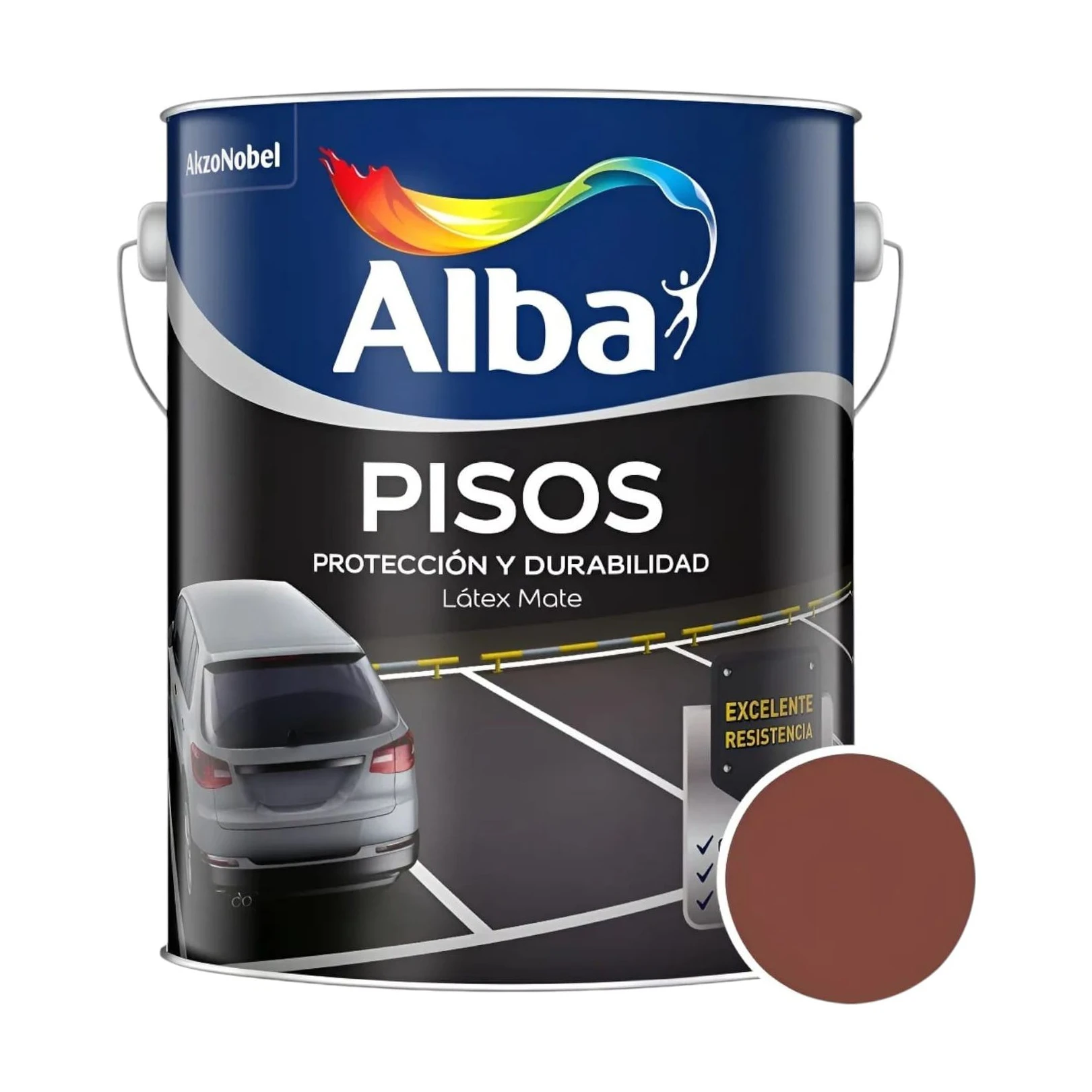 Pintura p/pisos al agua rojo colonial x1 lt