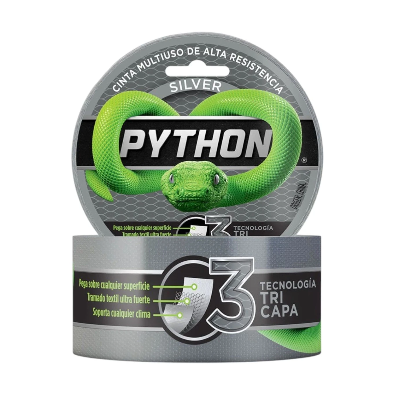 Campi cinta duct tape python verde 50 mm x 9 m