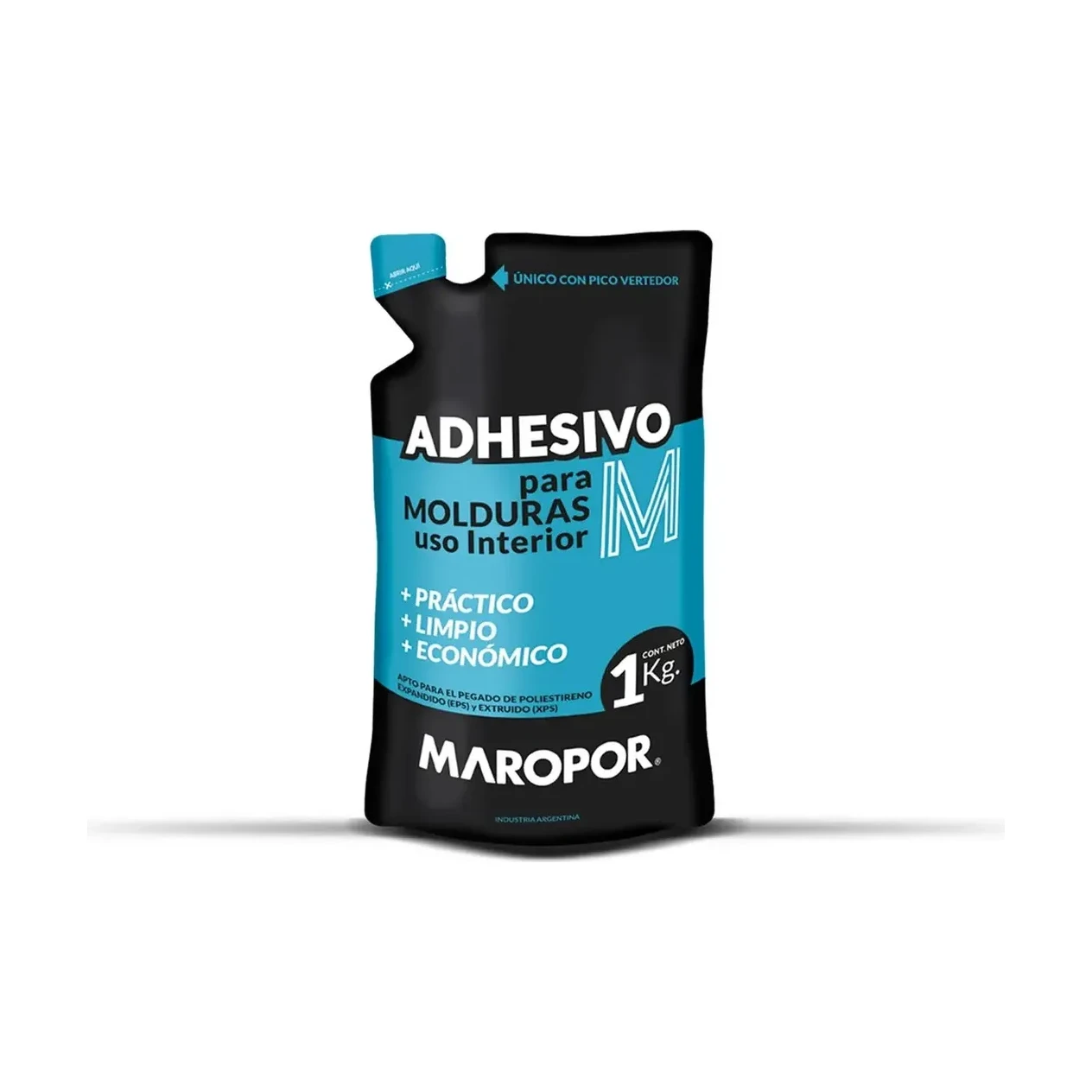 Adhesivo p/molduras 1 kg doypack c/pico vertedor