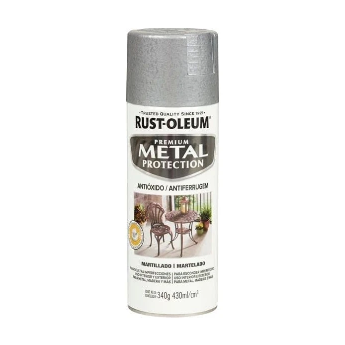 Metal protection martillado plata