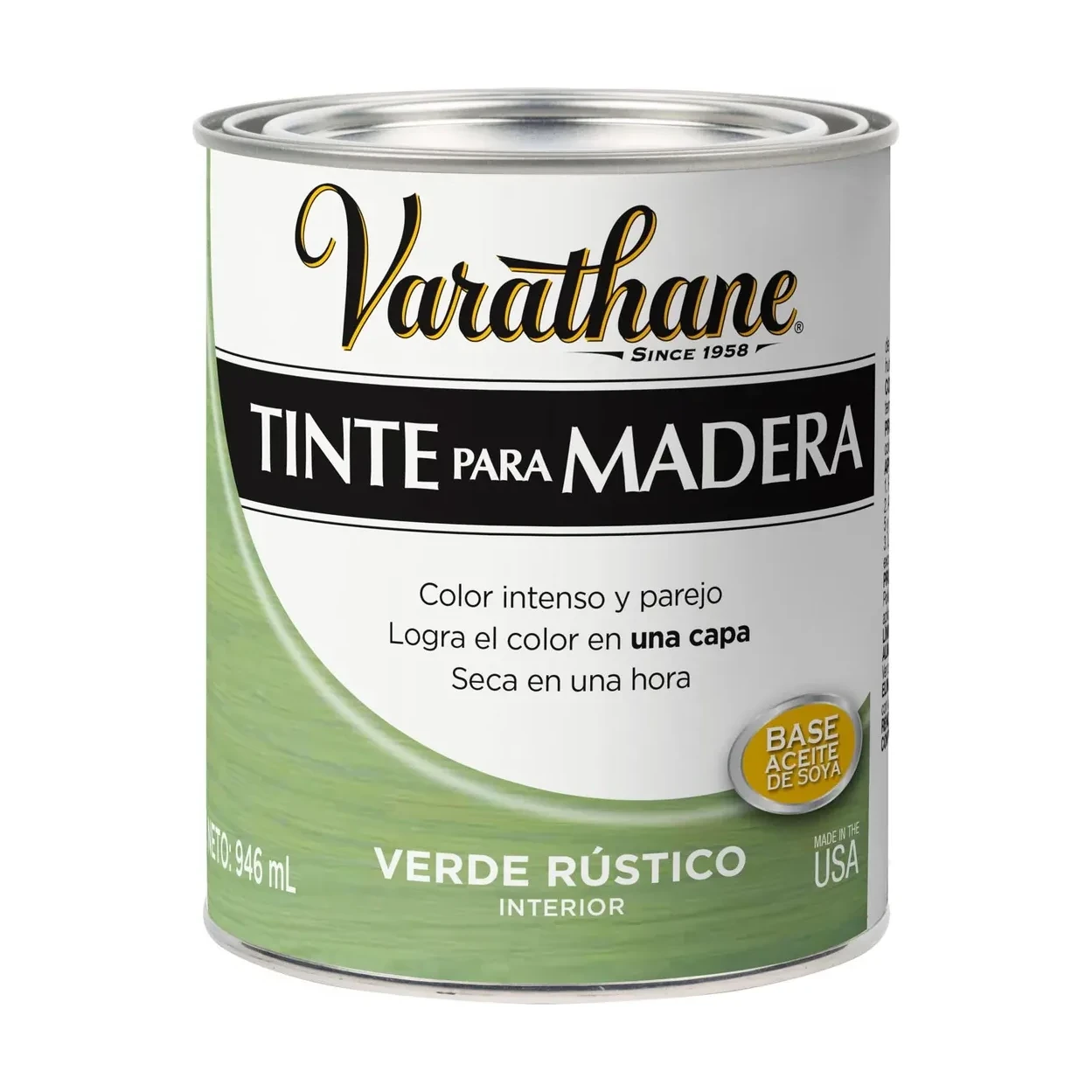 Tinte p/maderas verde rustico x946 ml