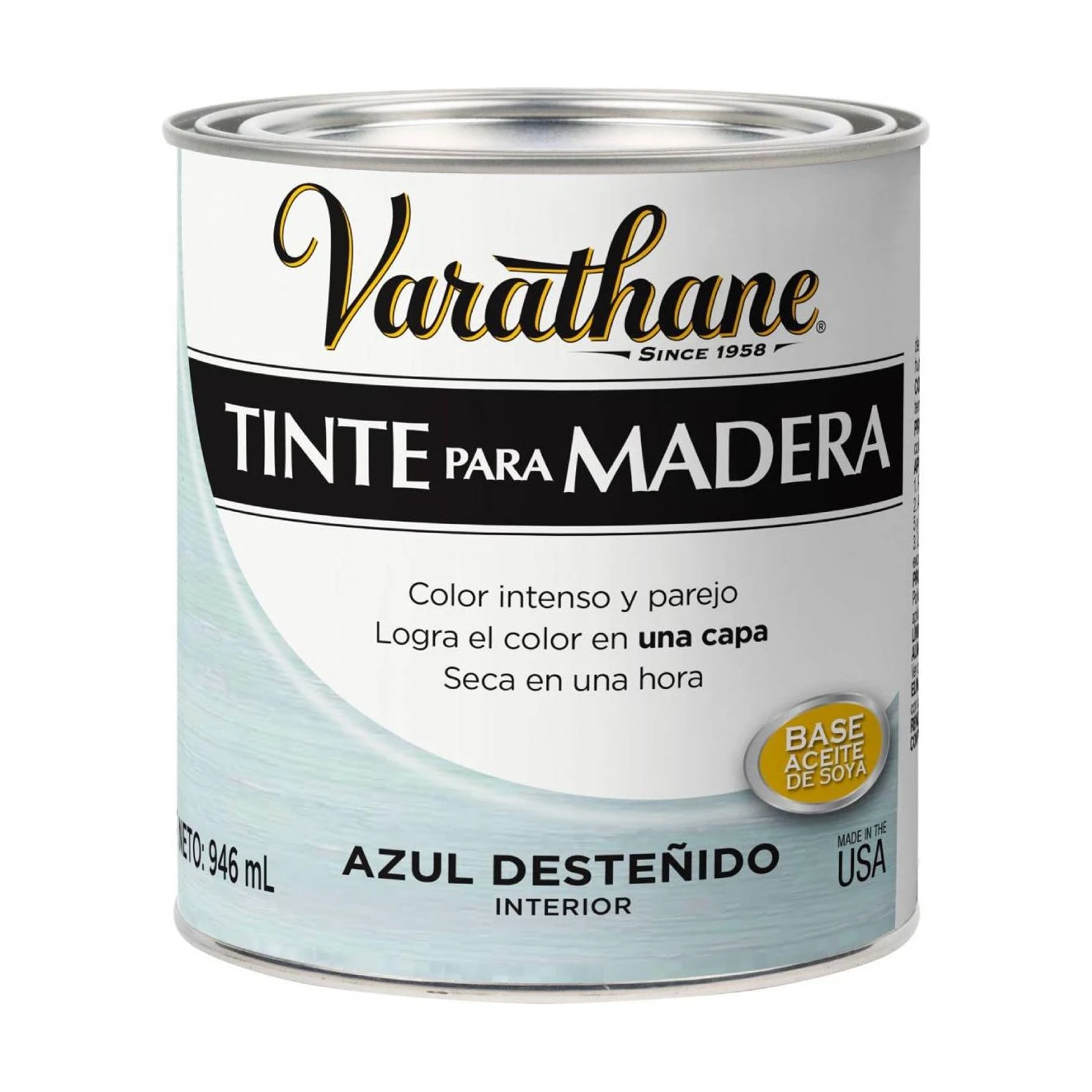 Tinte p/madera azul desteñido x946 ml