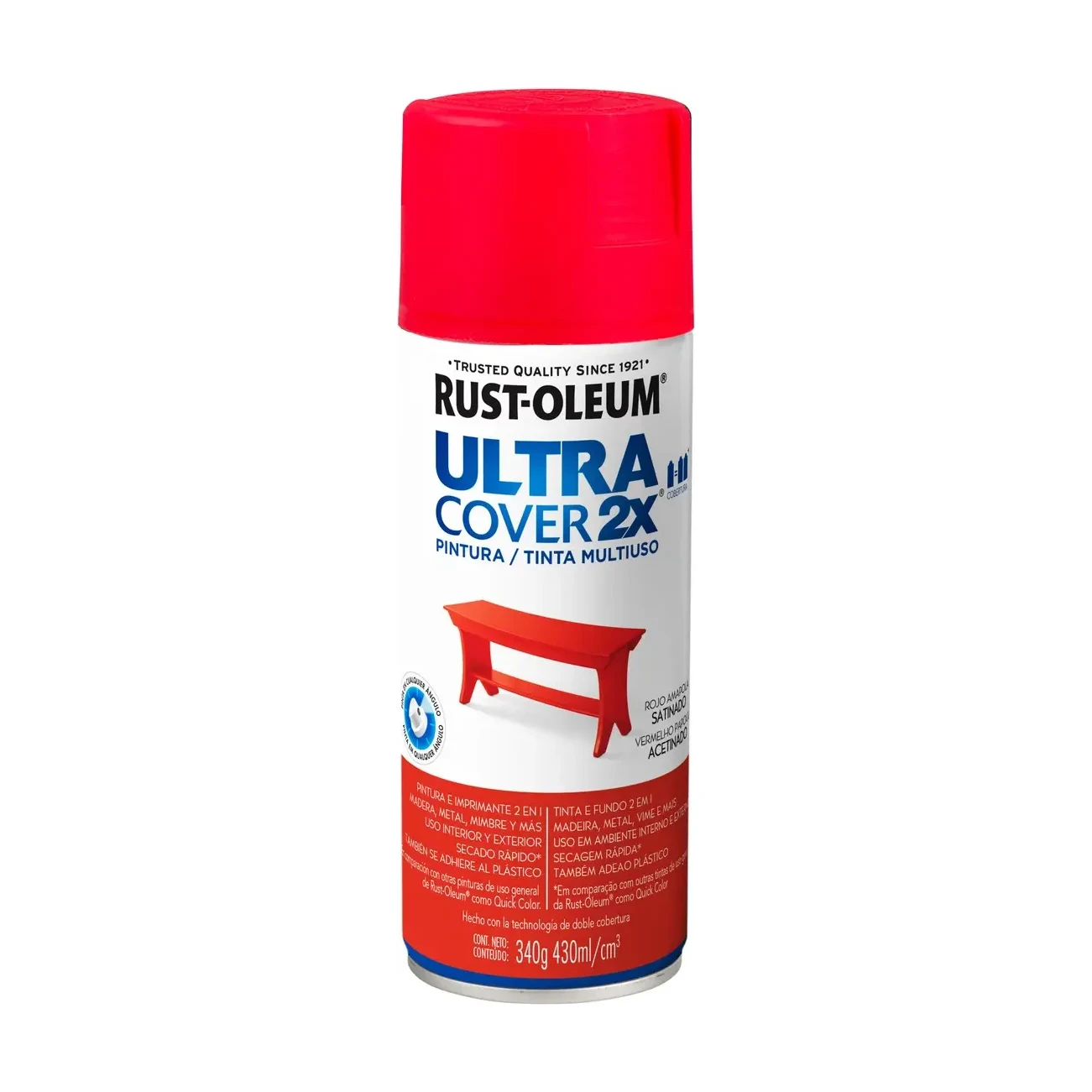 2X Ultra Cover rojo amapola satin